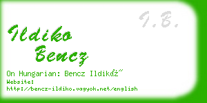 ildiko bencz business card